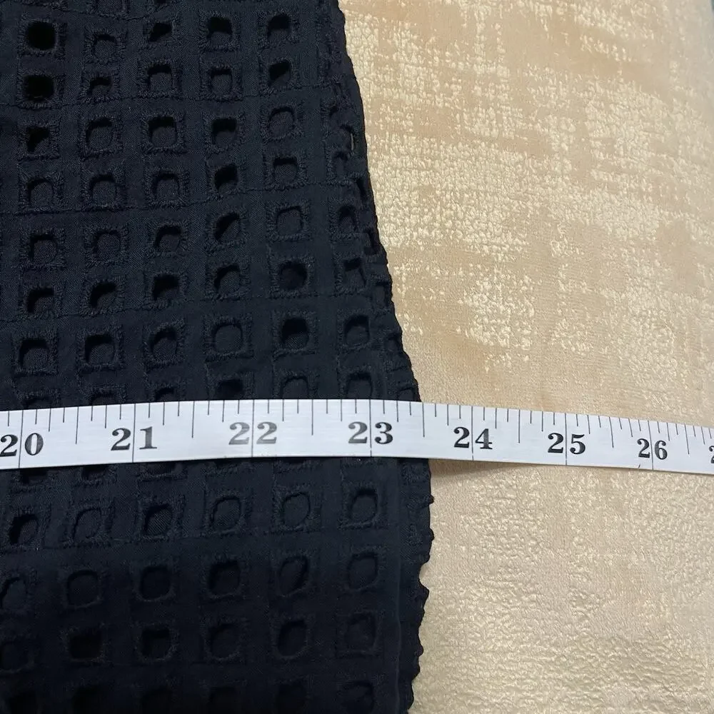 Merona Cotton Eyelet Shift Dress Plus Size XXL Black Lined Lightweight Boho - Picture 6 of 10